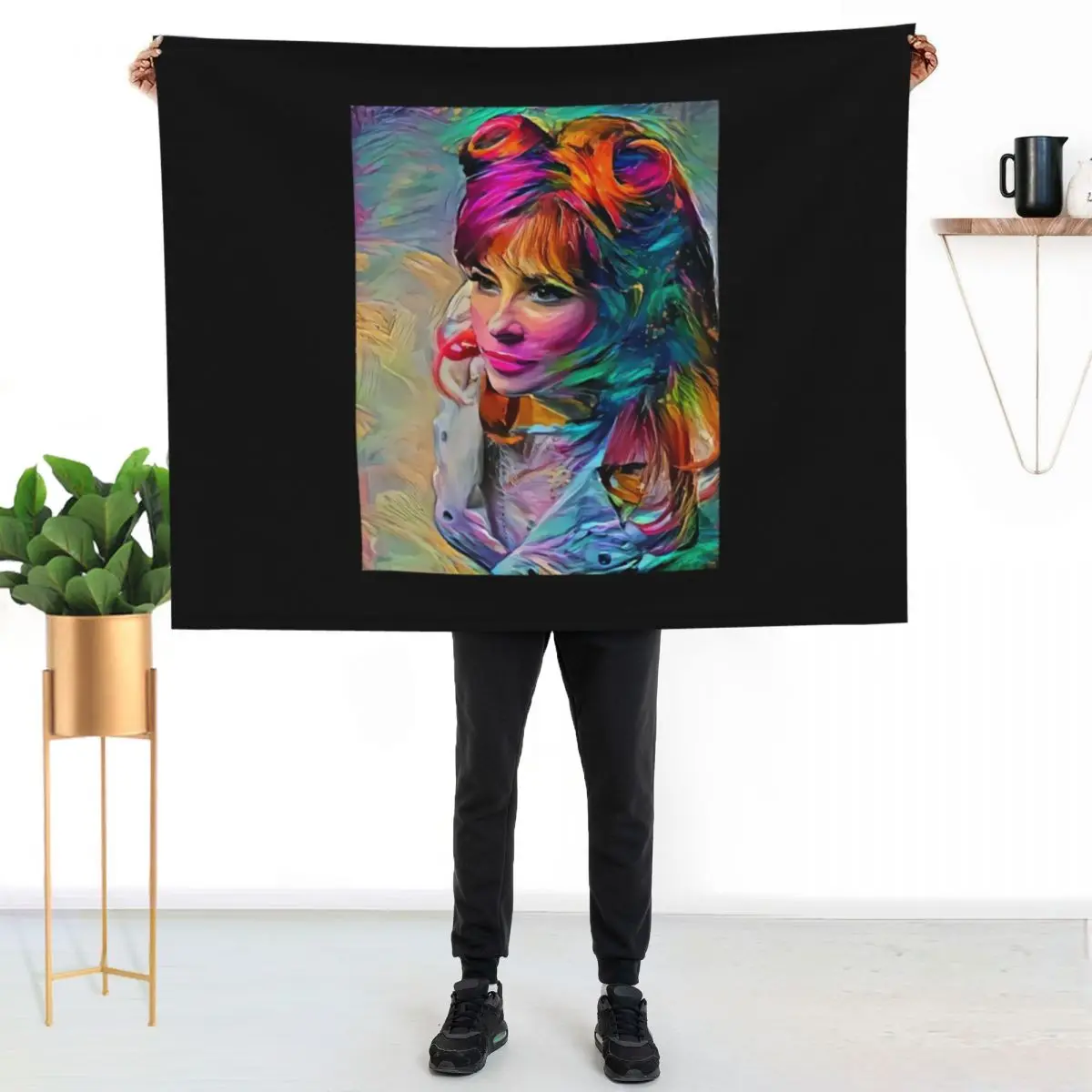 Funny Gifts Mylene Farmer Idol Gift Fot You Throw Blanket Sofas Decorative Beds Designers Soft Beds Extra Large Throw Blankets