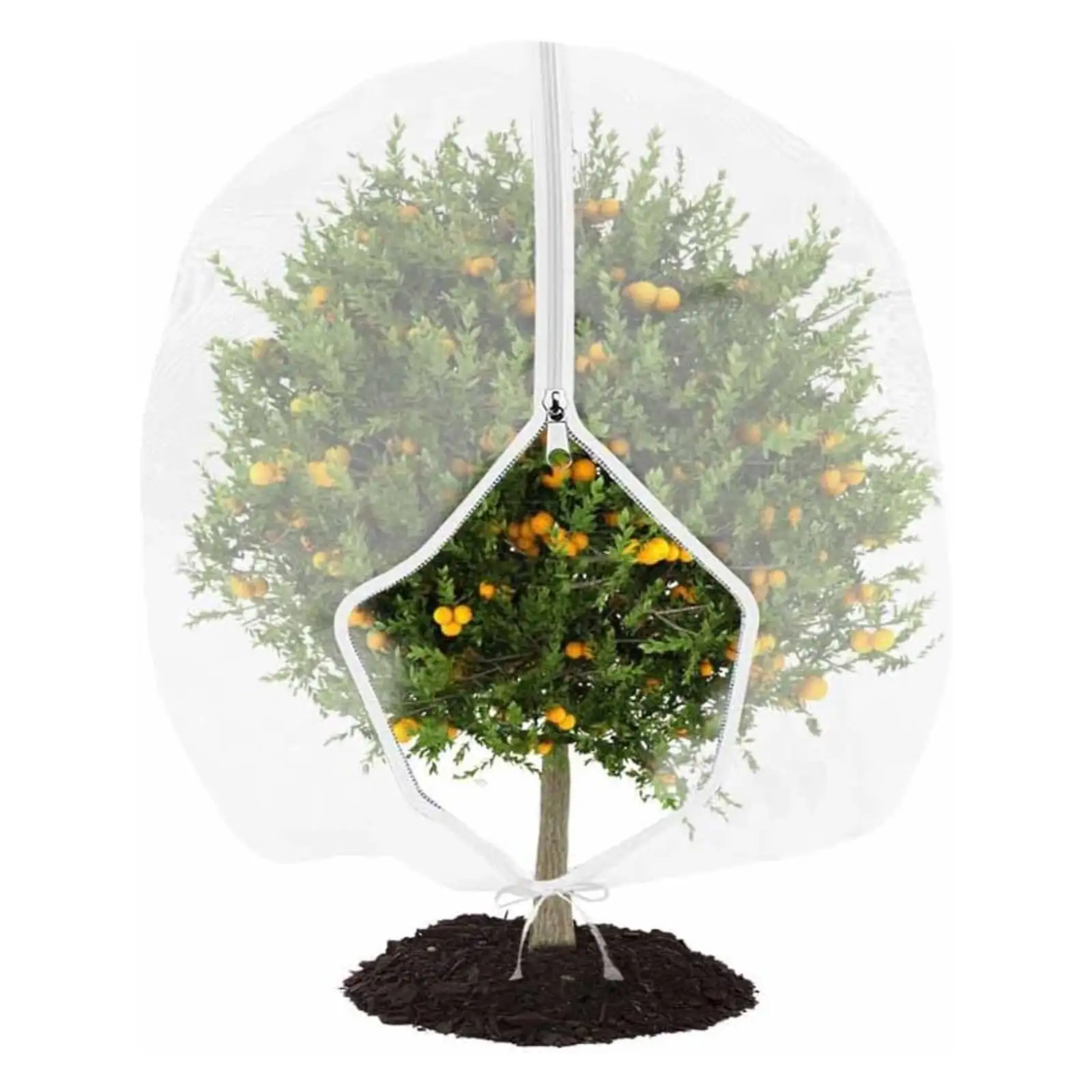 Fruit Tree Netting Bird Protection with Zipper & Drawstring, Garden Bird Netting Protective Cover Nets, Insect Mesh Net