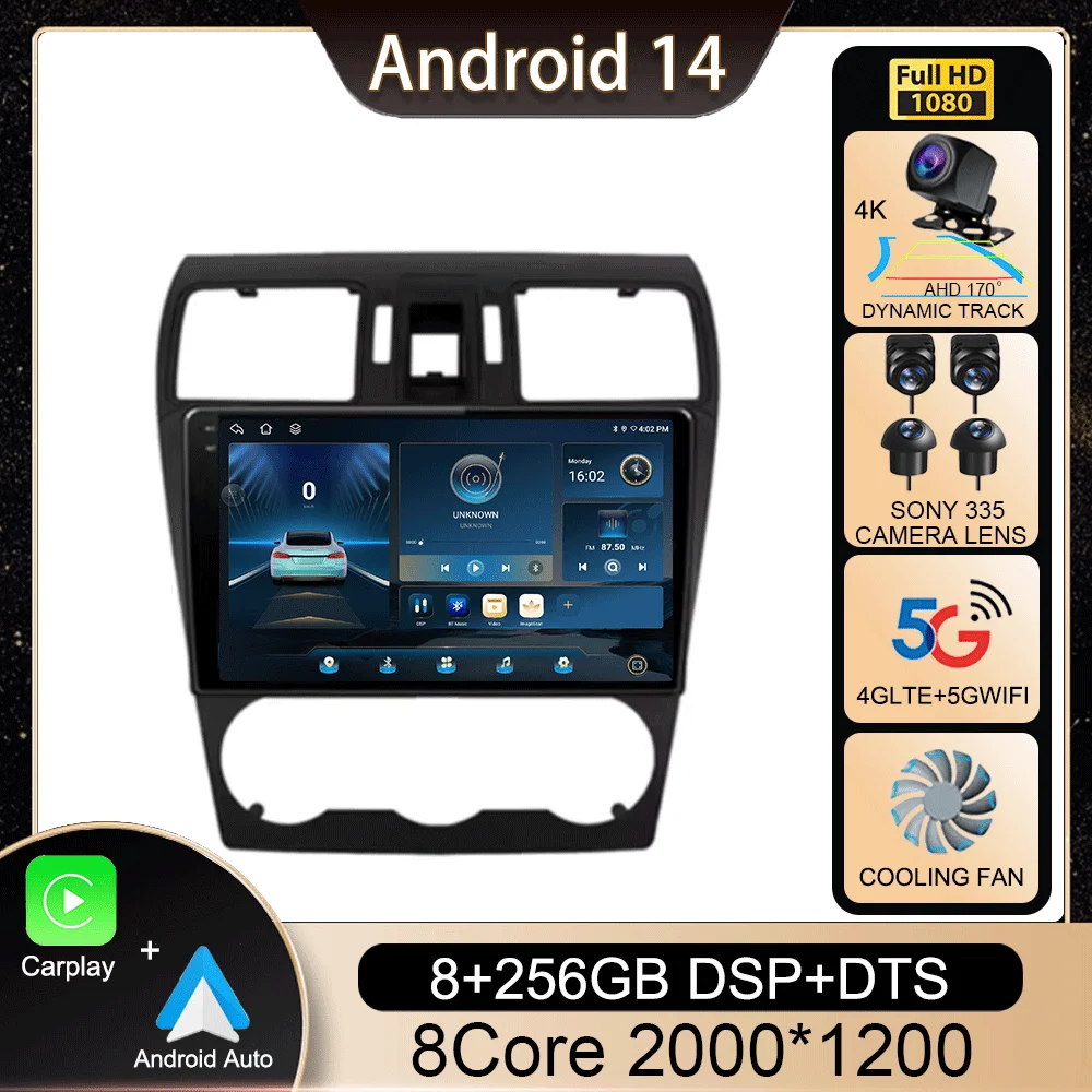 

Android 14 Car Stereo Radio For Subaru Forester 4 SJ XV 2012-2015 4G Multimedia Video Player Navigation GPS Carplay 360 Camera