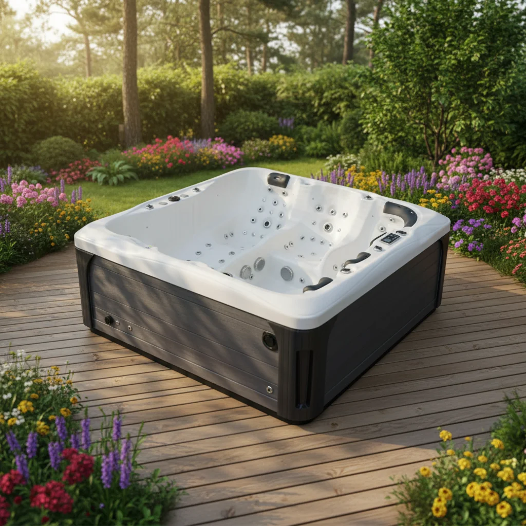 Portable Outdoor Relaxing Spa, Inflatable Hot Tub with 130 Bubble Jets, Heated Massage Pool for Patio & Garden