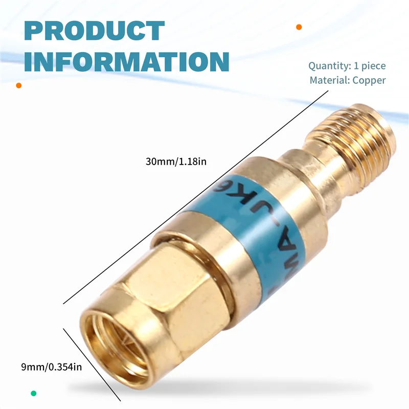 ABAE-SMA ذكر إلى SMA أنثى DC-Blocker موصل 2 واط DC-6Ghz 50Ohm لوحة الذهب كتلة محورية SWR≤ 1.2 جودة عالية