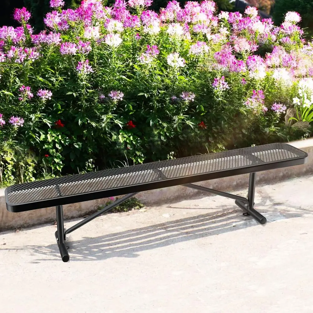 

Heavy-Duty Steel Mesh Outdoor Benches for 4-7 People, Suitable for Lawns, Yards, and Porches