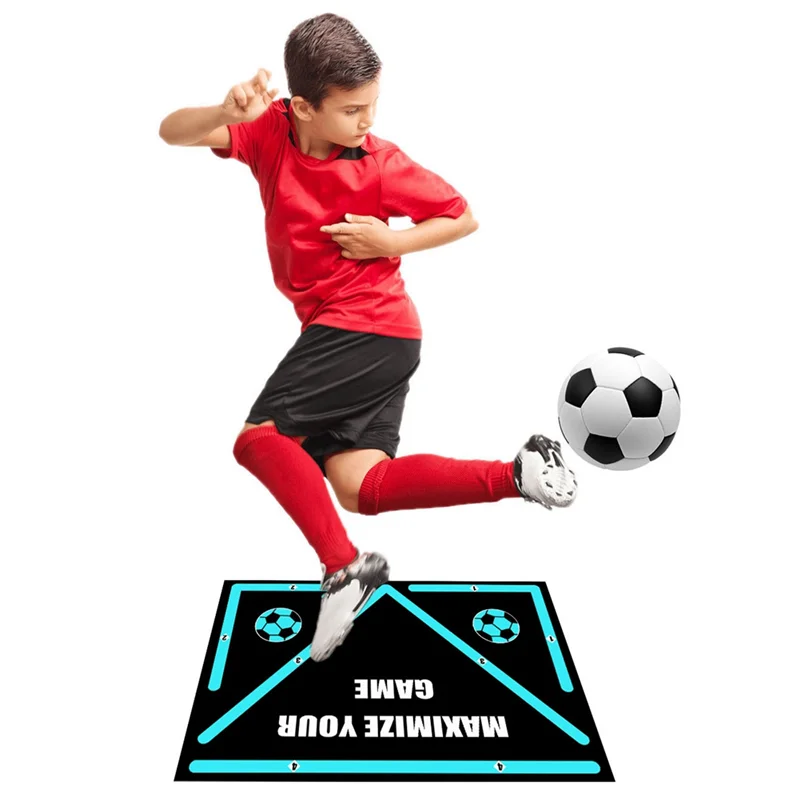 

B93B-Football Training Mat Soccer Step Training Mat Silent Non-Slip Shock Absorption Footstep Training Mat