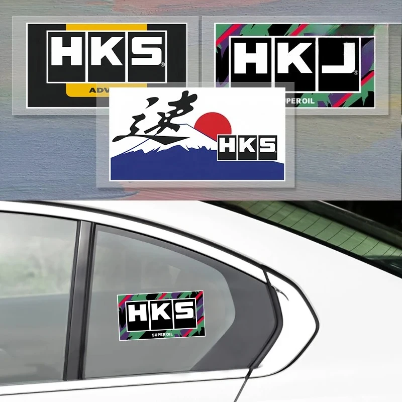 

HKS modified car advanced car jdm reflective car stickers door and body stickers scratch and cover the rear glass sticker
