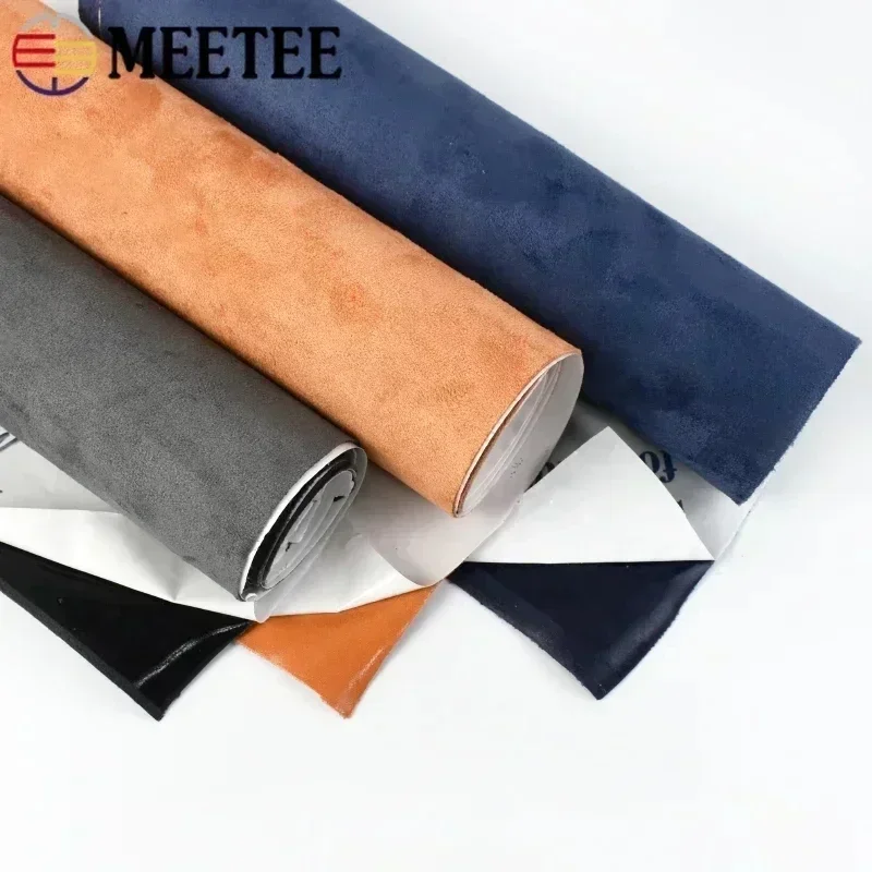 Meetee 20*30/70cm Suede Self-adhesive Fabric Stretch Cloth for Car Interior Repair Patch Adhesive Velvet Fabrics DIY Accessories