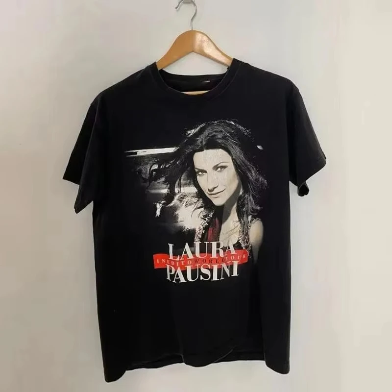 Camiseta corta World Cotton para mujer y hombre LAURA PAUSINI Inedito