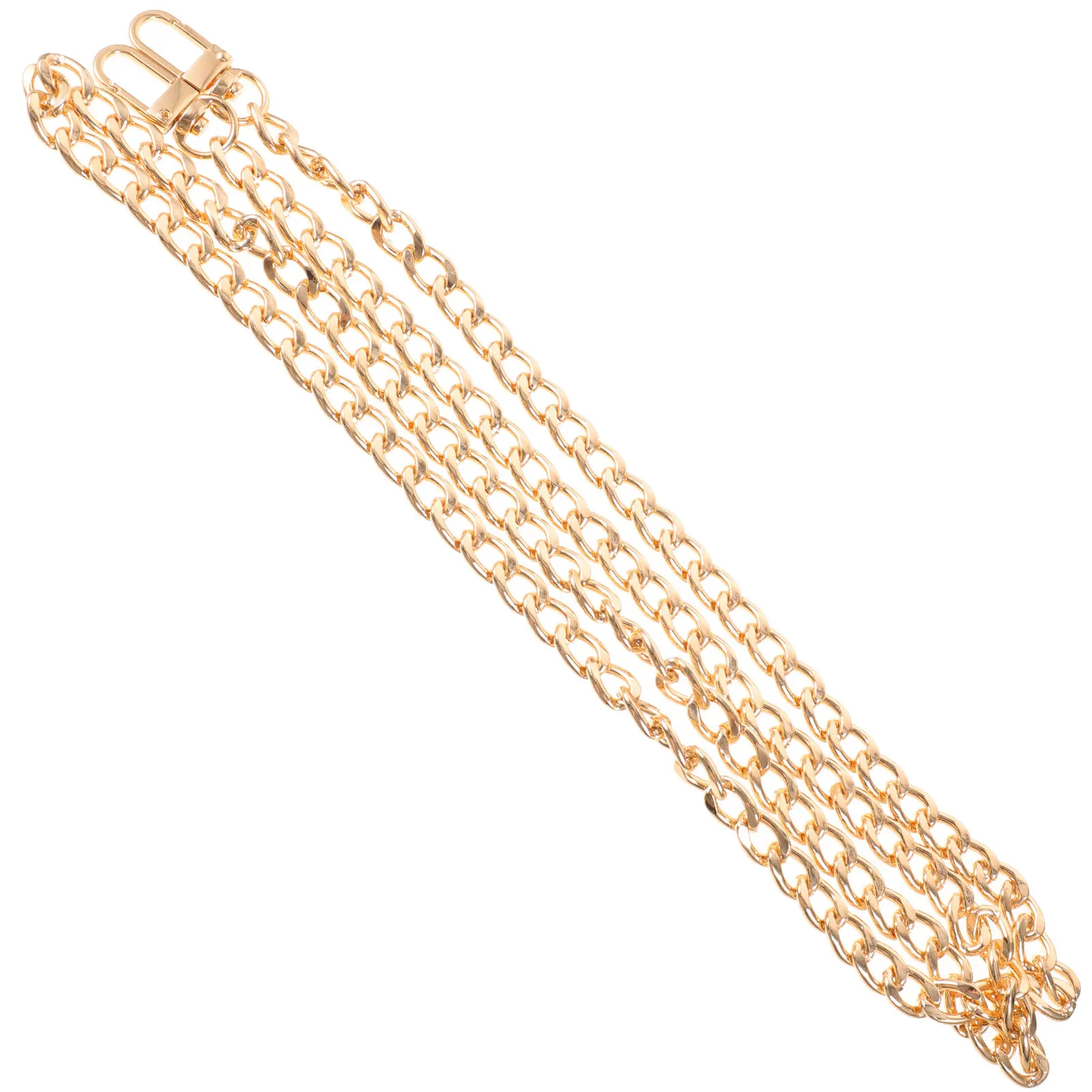 Gold Metal Crossbody Purse Chain Strap with Removable Buckle for Handbags, Wallets & Clutches