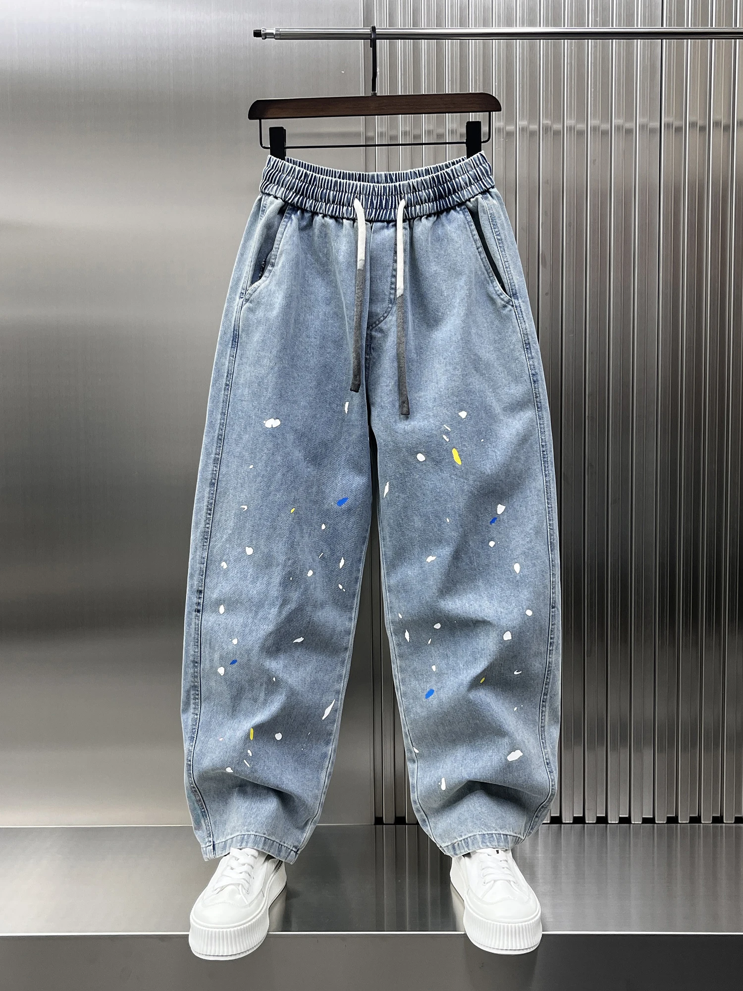 

Loose Wide Leg Men's Jeans Casual Straight Waed Denim Spring New Sle Trendy Haome High Street Long Trousers