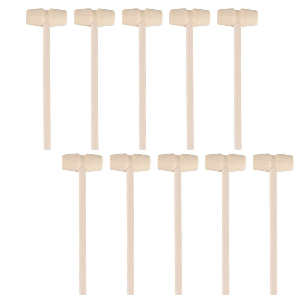 25Pcs Mini Hammer Set Wooden Mallet for Kids Hand Eye Coordination Training Unfinished DIY Craft Hammer Baby Muscle Development