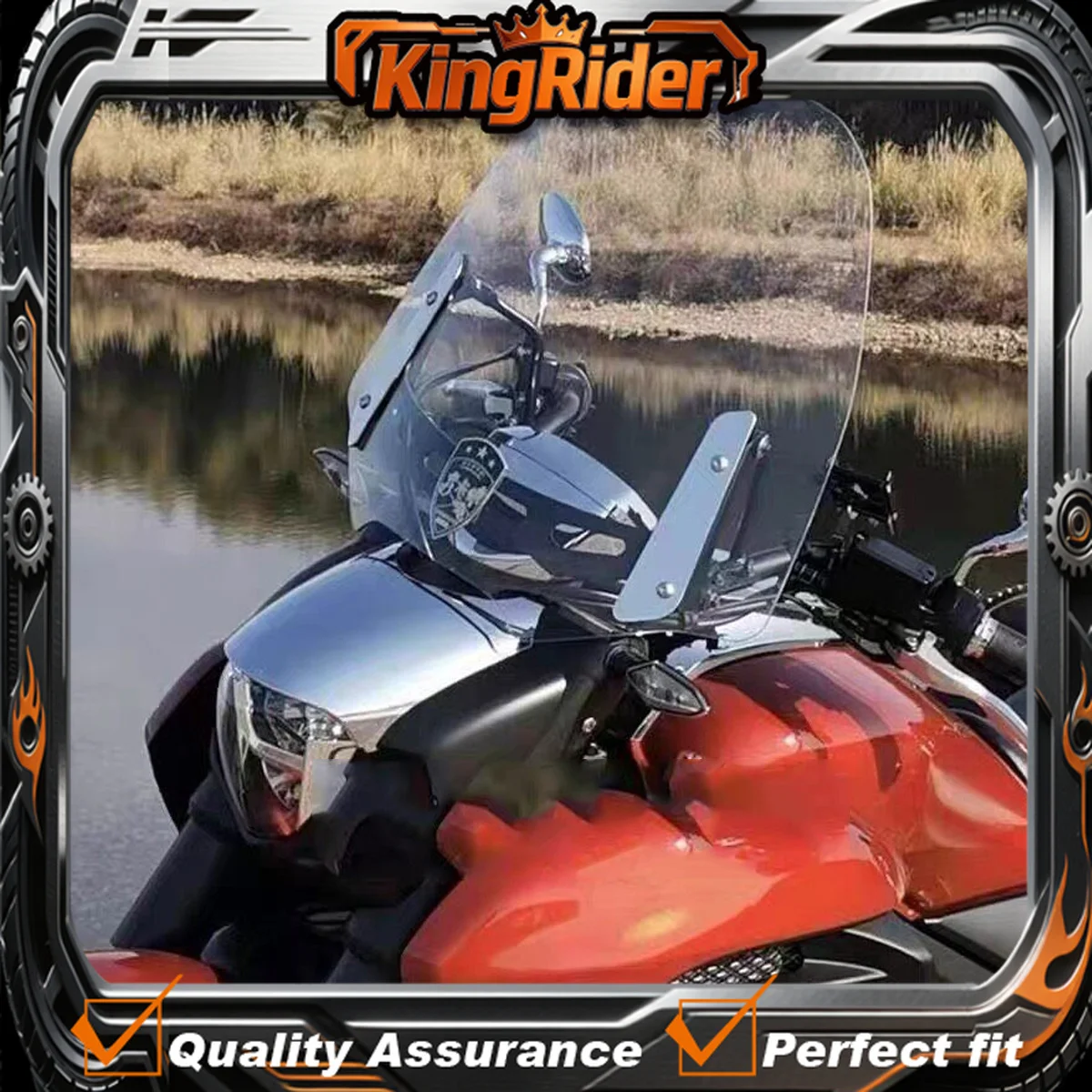 Fit For Honda Valkyrie F6C GL1800C 14-20 cruising high-end lenses glass windshields wind mirrors with increased height thickness