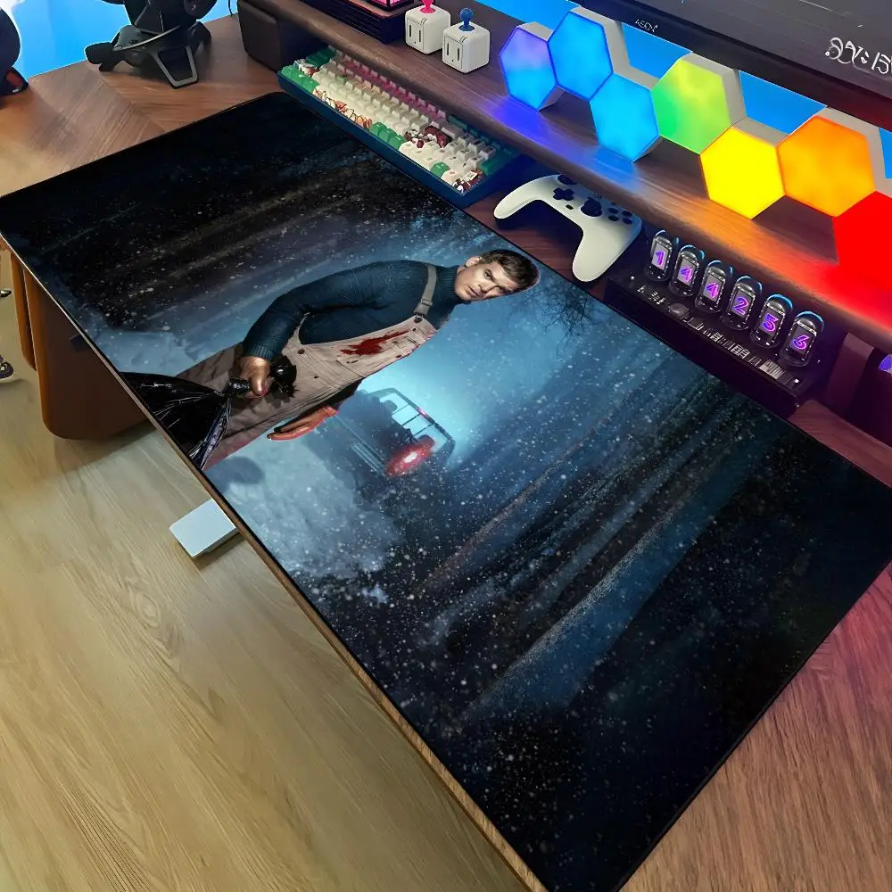 لوحة ماوس Dexter Morgan لوحة طاولة مطاطية كبيرة لعبة الكمبيوتر لوحة ماوس للكمبيوتر المحمول وسادة مكتب XXL غير قابلة للانزلاق لوحة مفاتيح الكمبيوتر ماوس حصيرة #3