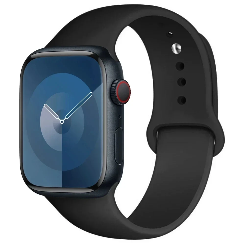Correa de silicona para Apple Watch serie 10, 46mm, 42mm, 44mm, 45mm, 40mm, 41mm, pulsera deportiva iwatch 8, 7, 6, 5, 4, 3 SE 9, Ultra 2, 49mm