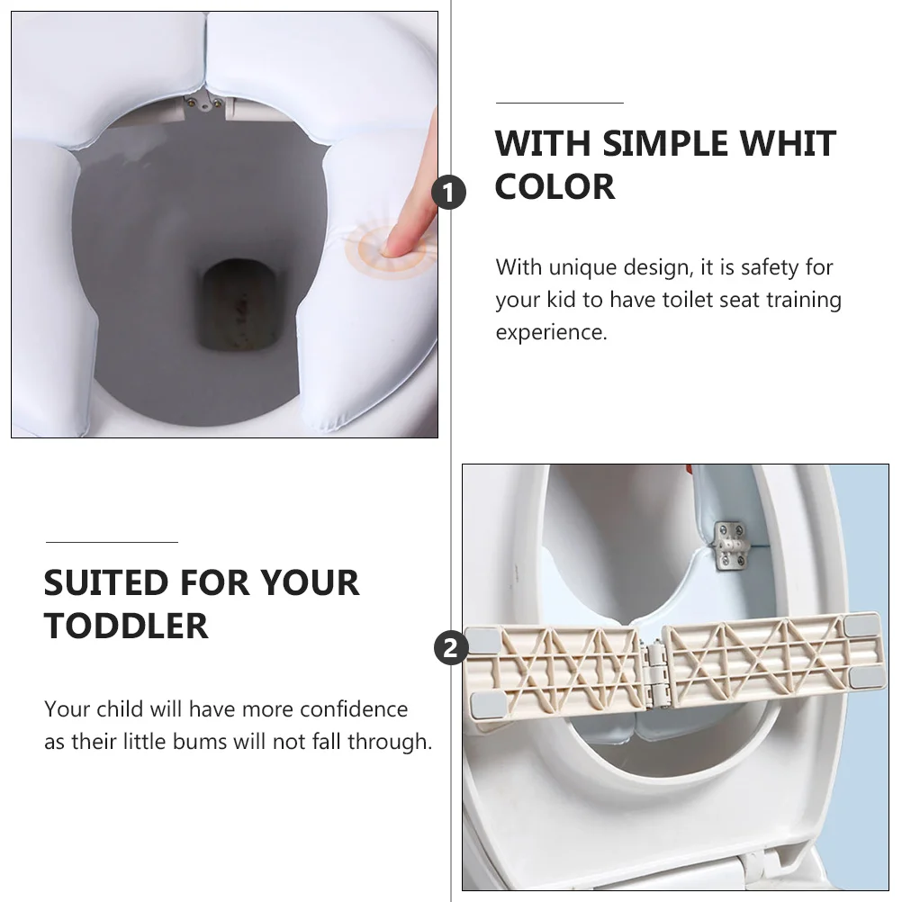 

1Pcs Foldable Kids Toilet Seat Pad Safe Training Potty Seat for Toddlers Portable Baby Toilet Trainer Ring White
