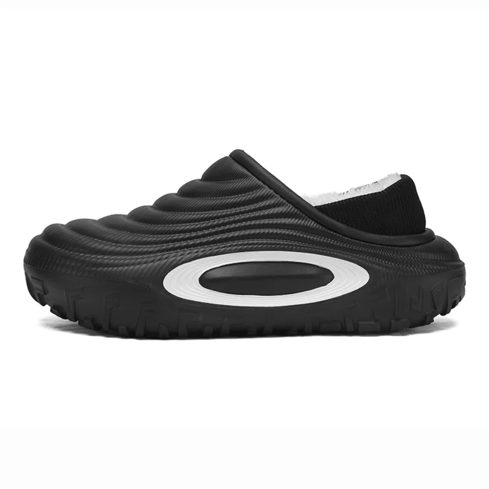 

Winter Men Women Cotton Slippers Warm Shoes Outdoor Indoor Male Non-slip Waterproof House Bedroom Plush Warm Slippers Big Size