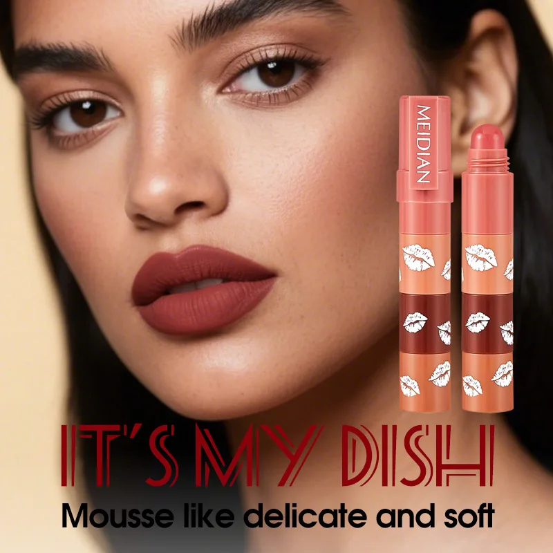 

MEIDIAN Lipstick Set: 4-in-1, Waterproof, Long-lasting, and Moisturizing Lips