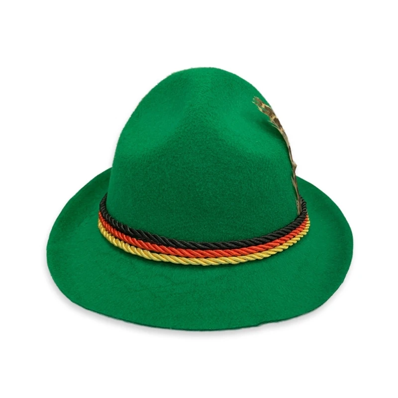 Fashion Felt Fedora Hat Wide Oktoberfest German Jazzs Hat