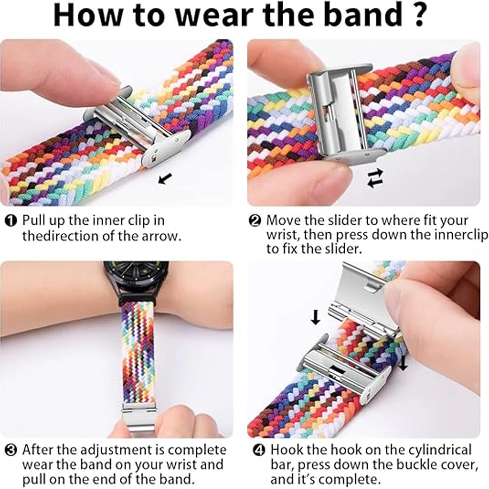 Плетеный ремешок без зазоров для Samsung Galaxy watch 8, 44 мм, 40 мм, браслет-браслет для Samsung Galaxy watch 8, классический ремешок 46 мм