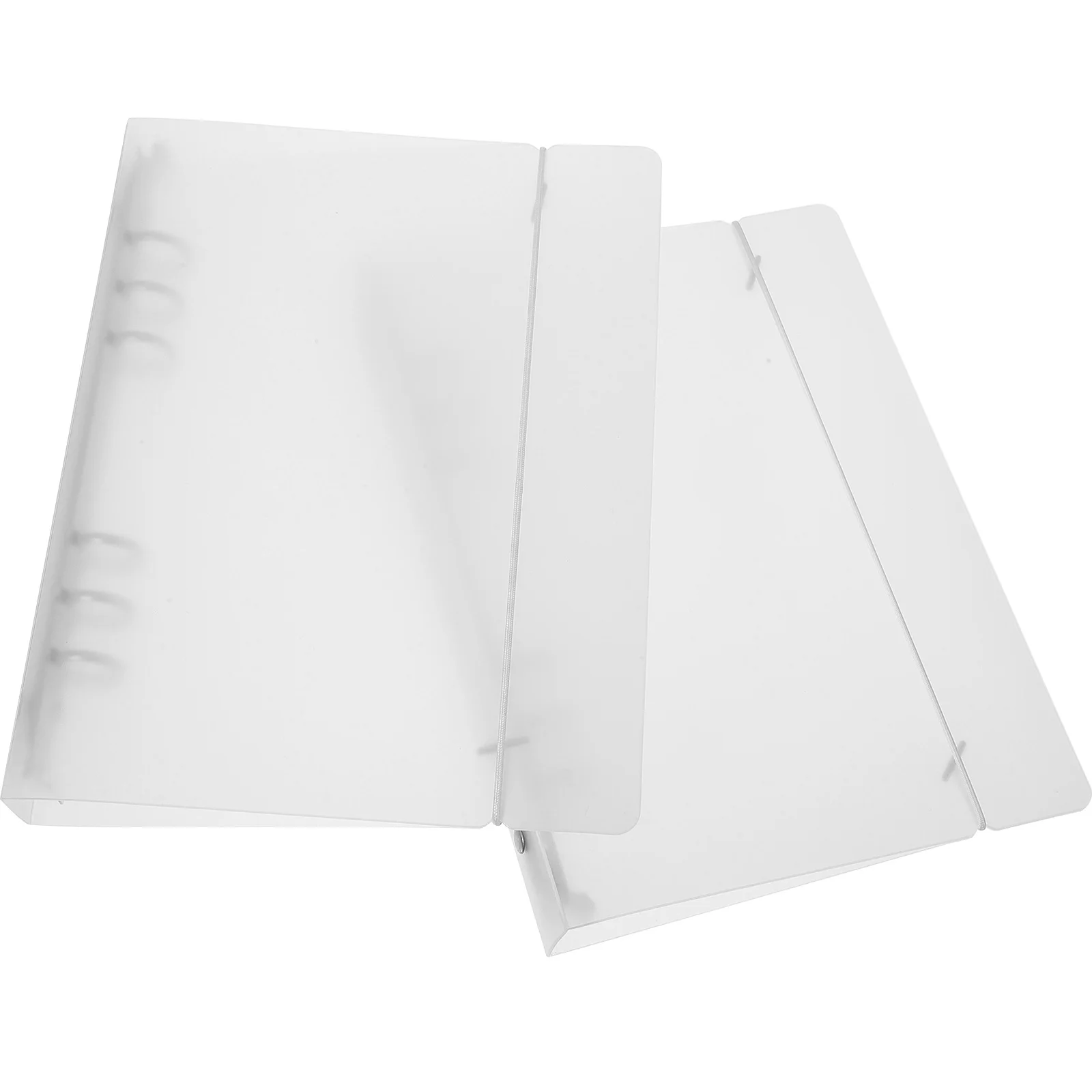 

2 Pcs Binder Manual Notebook Clear Folder Transparent Organizer Planner Adhesive