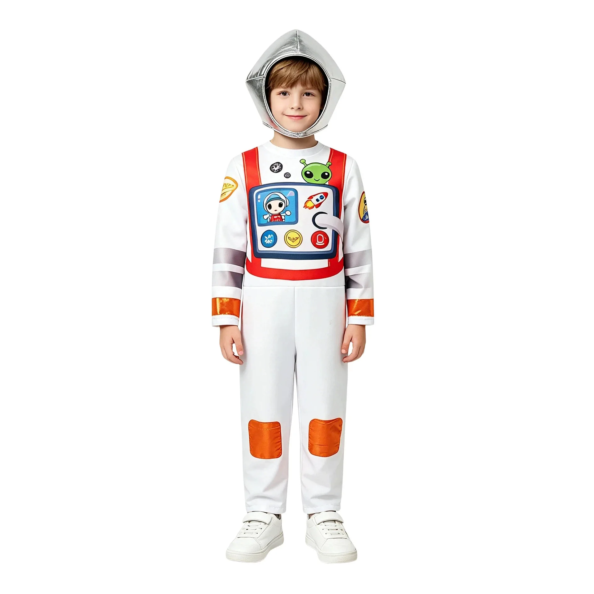 Boys Girls Astronaut Space Theme Hat Jumpsuit Set