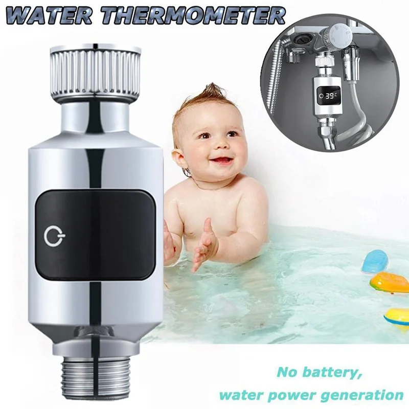 

A74E-Waterproof Intelligent Temperature Display Faucet LED Digital Show Temperature For Babies Water Temperature Gauge