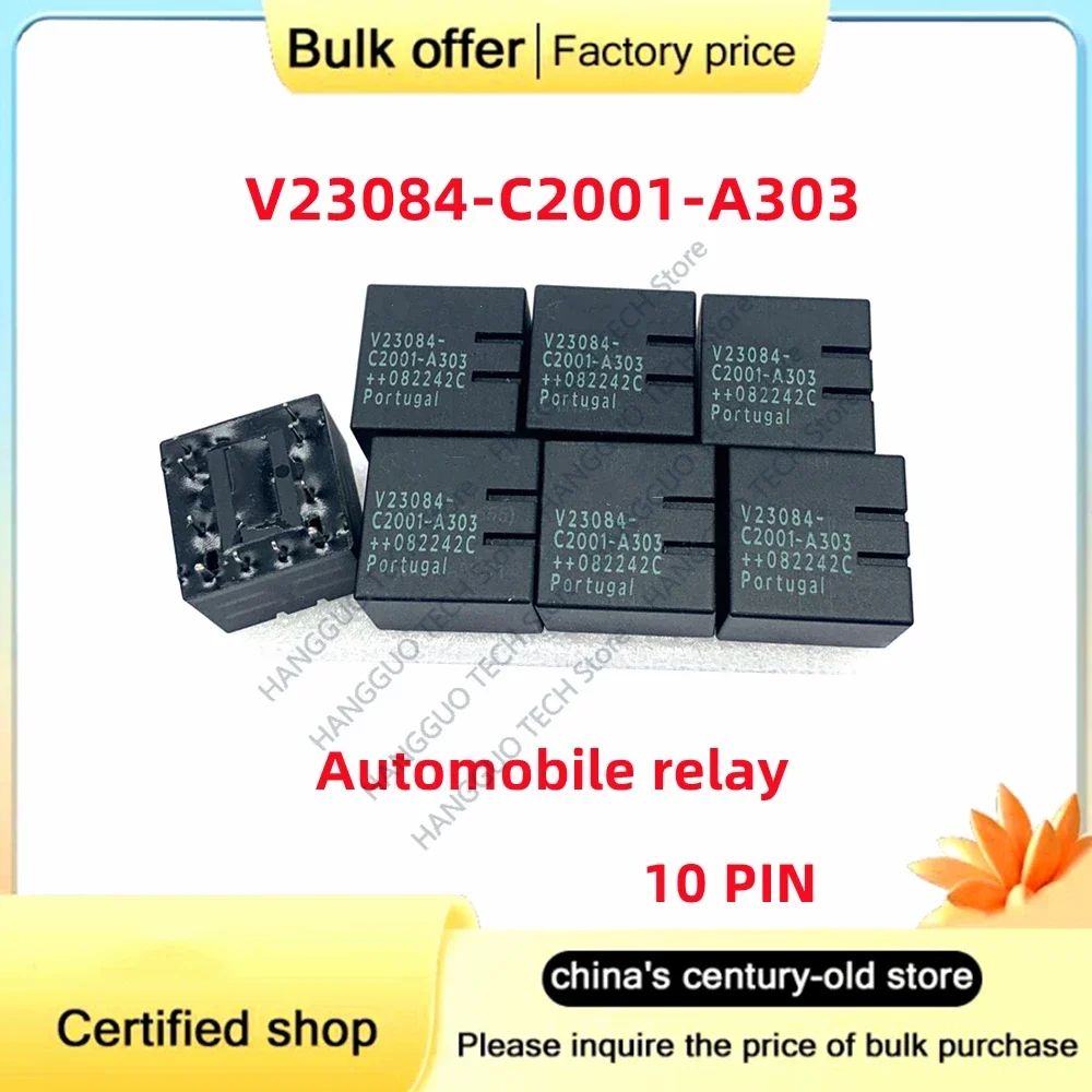 Free Shipping 1-5PCS/Lot Original V23084-C2001-A303 10PIN auto central control lock failure vulnerable auto relay