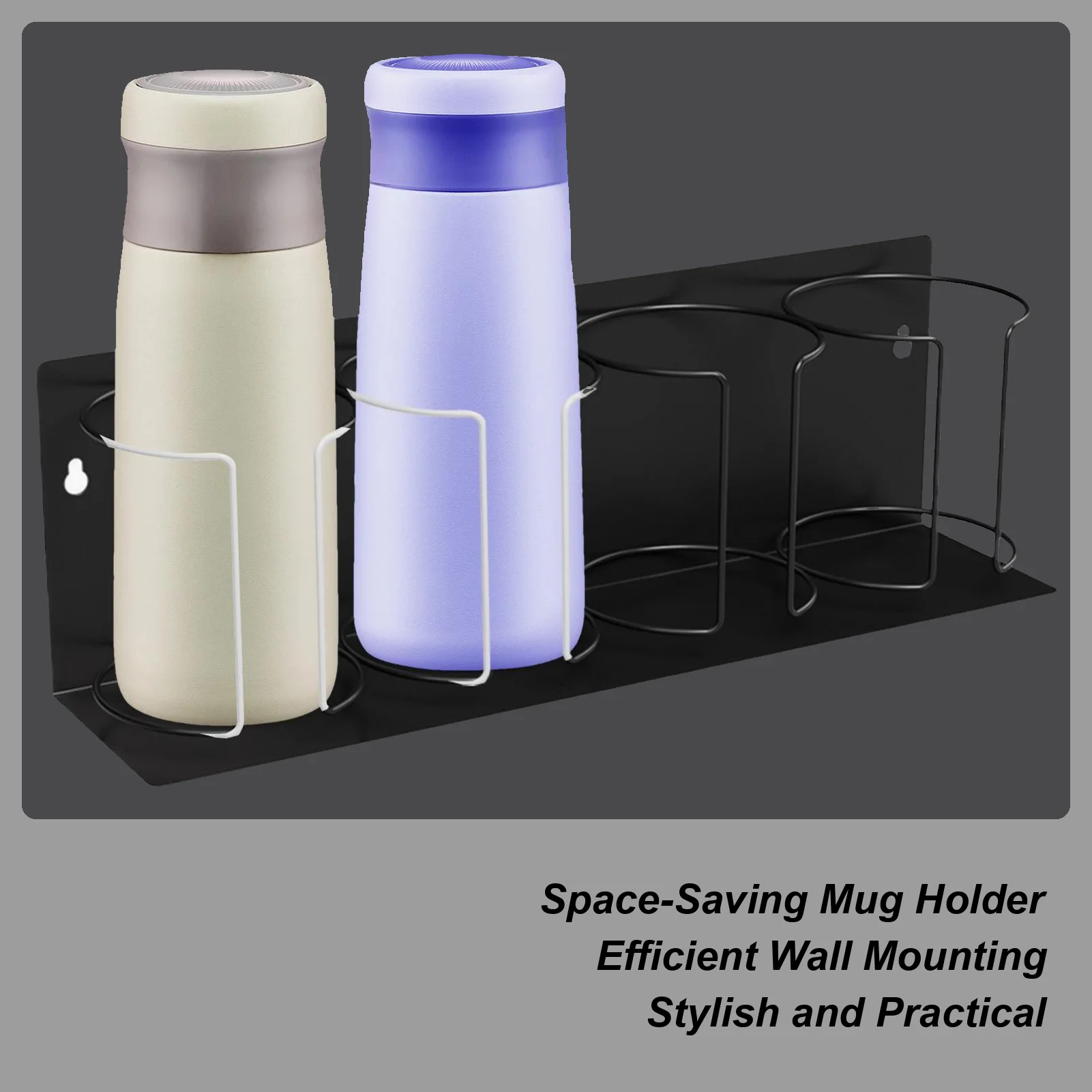 

Magnetic Drink Holder Magnetic Cup Holder Heavy Duty 4-Slot Drink Organizer Rack Wall Mount Display Stand For Office Home
