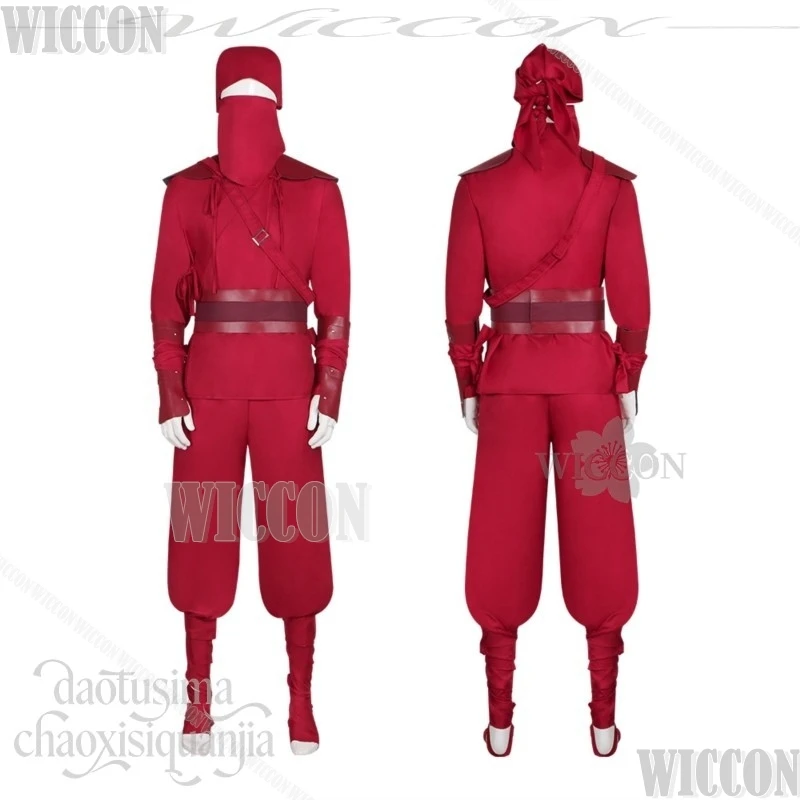 Spide Anime Movie New Day Cosplay The Hand Uniform Ninja Japanese Jumpsuit Red Bodysuit Mask Halloween Navidad Carnaval Event view 2