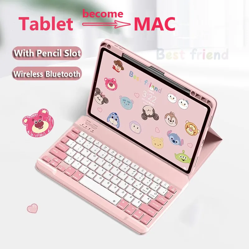 

Wireless Keyboard for Infinix Xpad XPAD 11" 2024 X1101 X1101B Detachable Magnetic Leather KeyBorad Case with Pencil Holder Slot