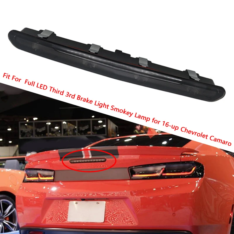 

84330249 Third 3rd Brake Light Smoke Lens Red LED fit for Chevrolet Camaro 2016-2019