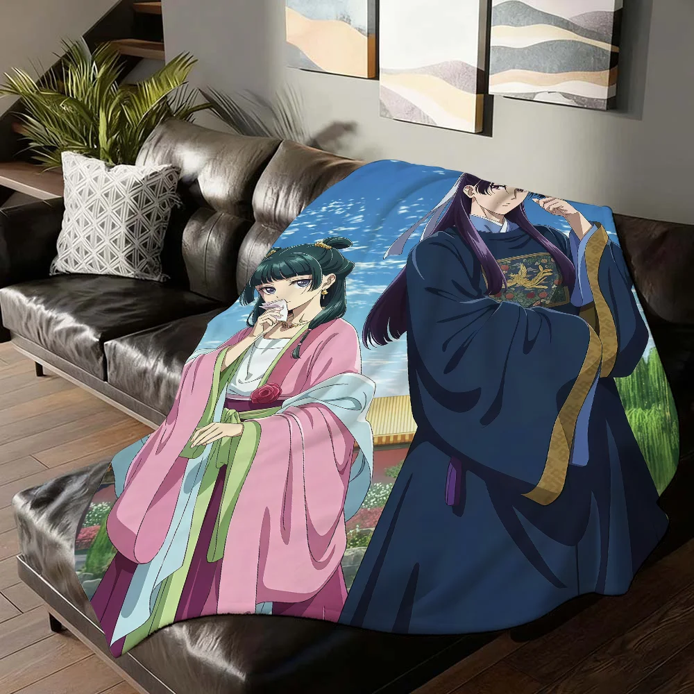 Anime The Apothecary Diaries Blanket For Sofa Office Bed Plane Travel Sleep Read Relax Camping Soft And Warm