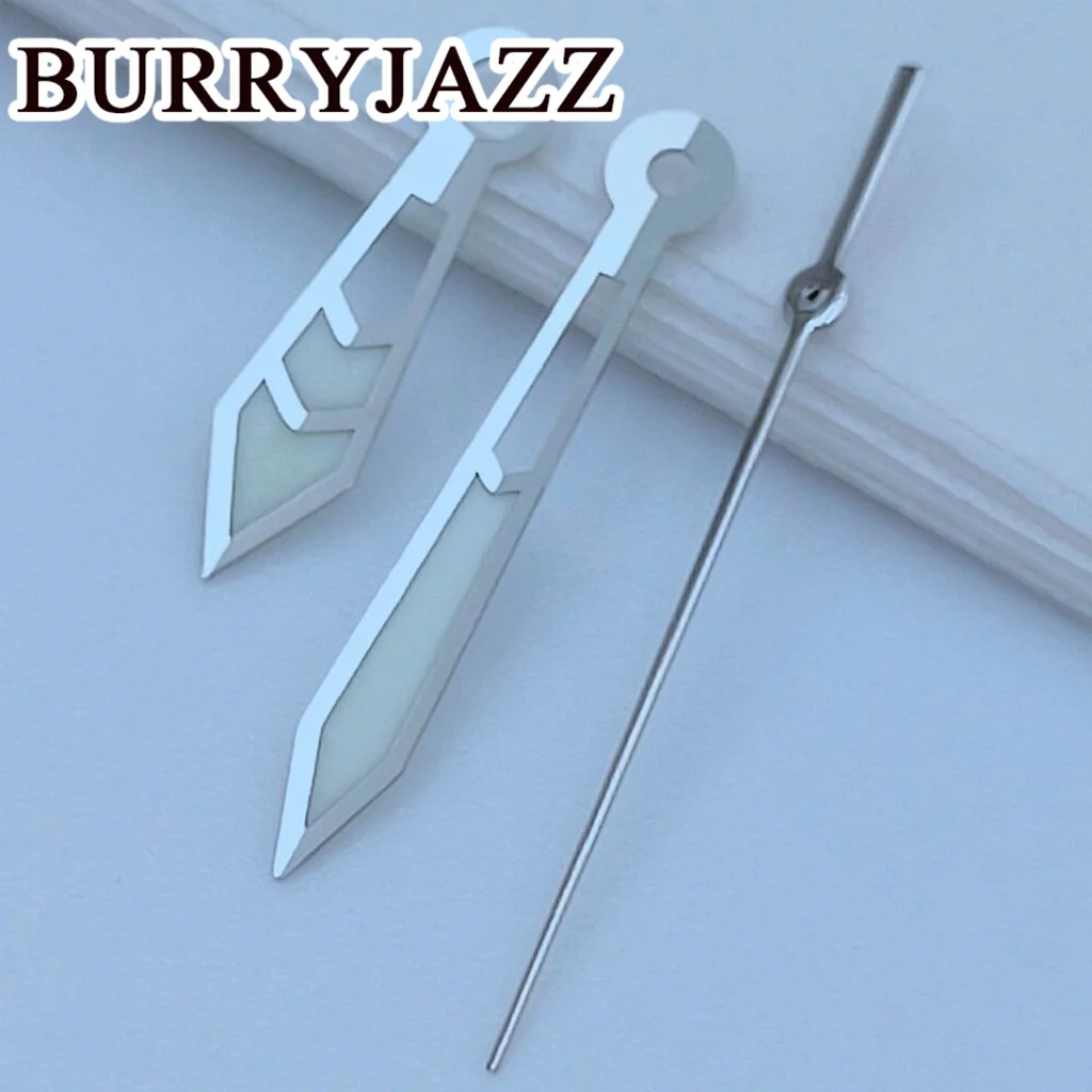 BURRYJAZZ NH35 NH36 NH38 7 s26 7 s36 4 r35 4 r36 lancette dell'orologio argento rosso argento giallo argento arancione mani verde luminoso