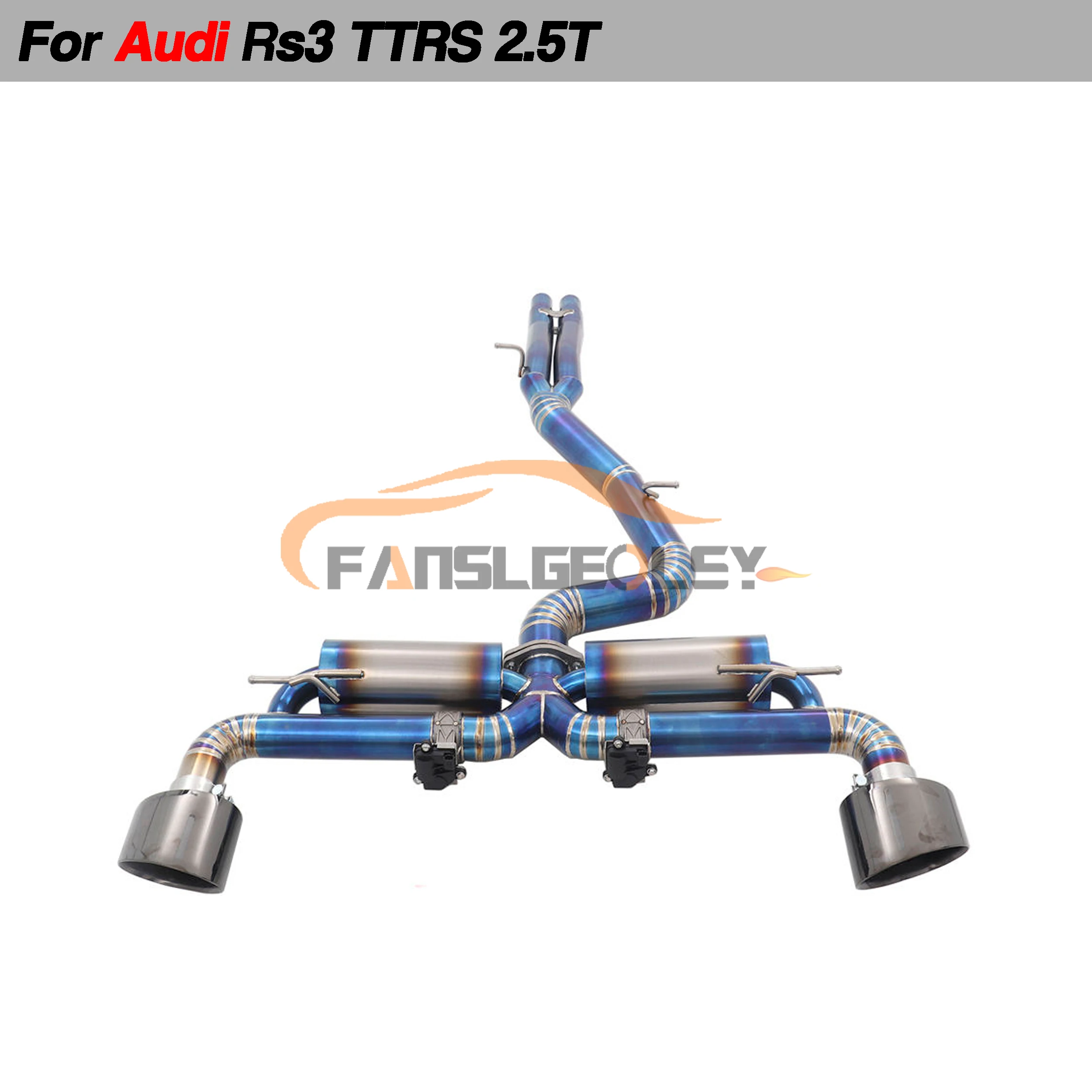 

For Audi RS3 TTRS 2.5T Titanium Alloy Catback Performance Exhaust System Valve With Muffler Pipes Tuning exhaust assembly