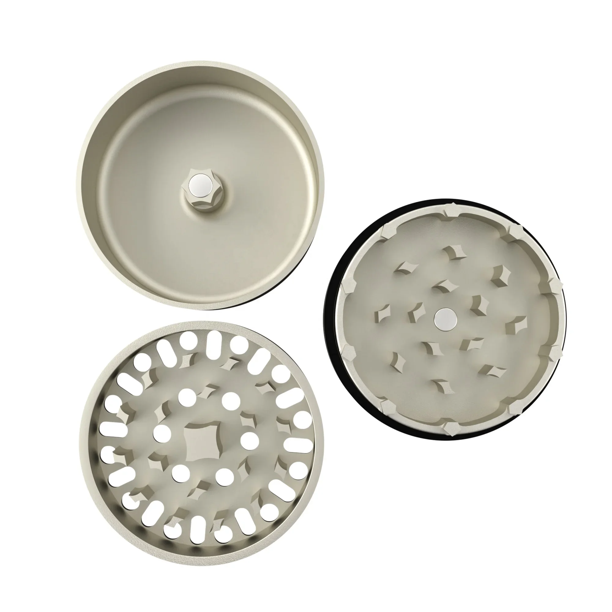 VA 2023 All New Design High-End Grinder Durable Titanium Grinder For Smoking 2.5inch 3part