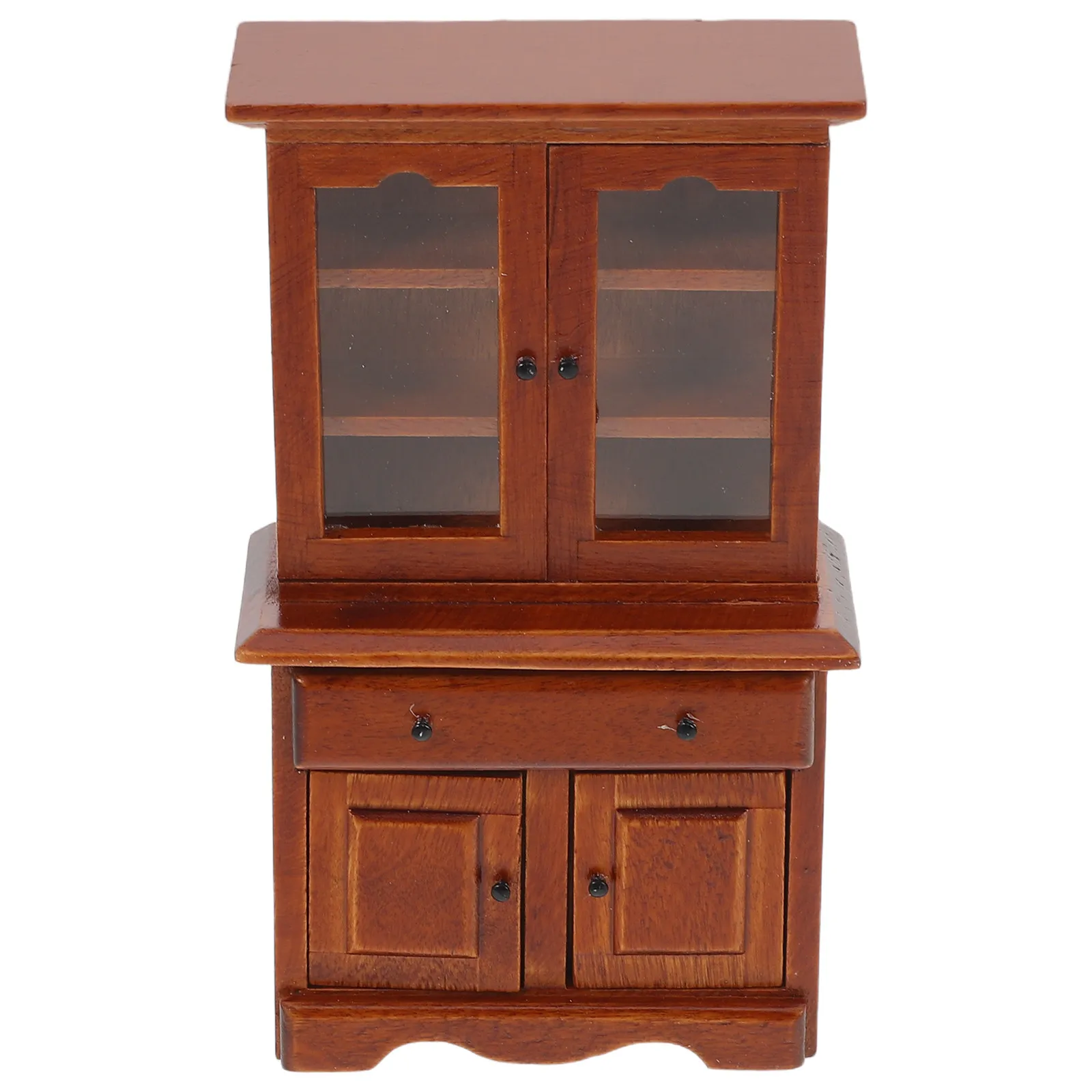

Miniature Dollhouse Wooden Cabinet 1:12 Scale Realistic Bookshelf Drawer Cabinet Ornament Micro Scene Furniture