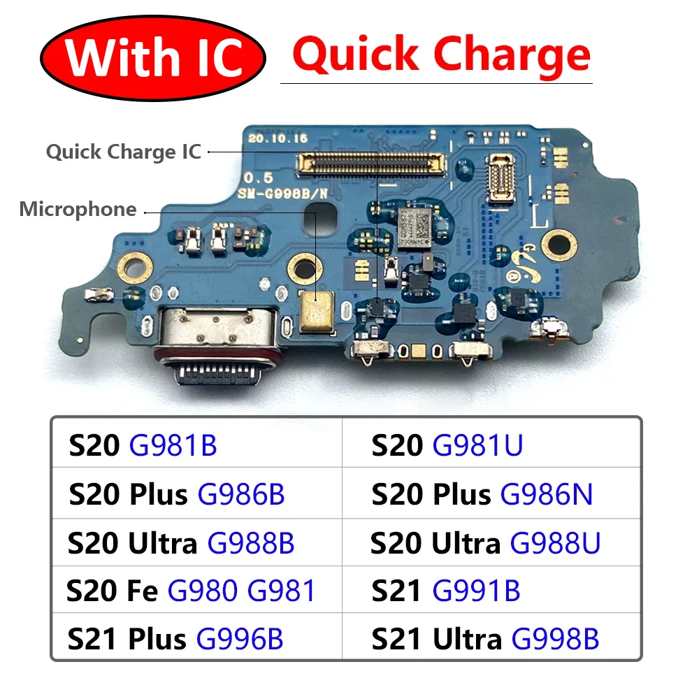 Ładowarka USB Flex do Samsung S20 S21 Plus Ultra Fe 4G 5G G981B Złącze portu USB Stacja dokująca Kabel Flex do ładowania