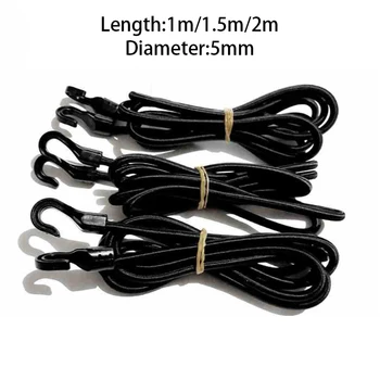 1m/1,5 m/2m Schwere Elastischen Bungee Shock Cord Strap Stretch Kunststoff Haken Auto Gepäck zelt Kajak Boot Kanu Bikes Seil Krawatte