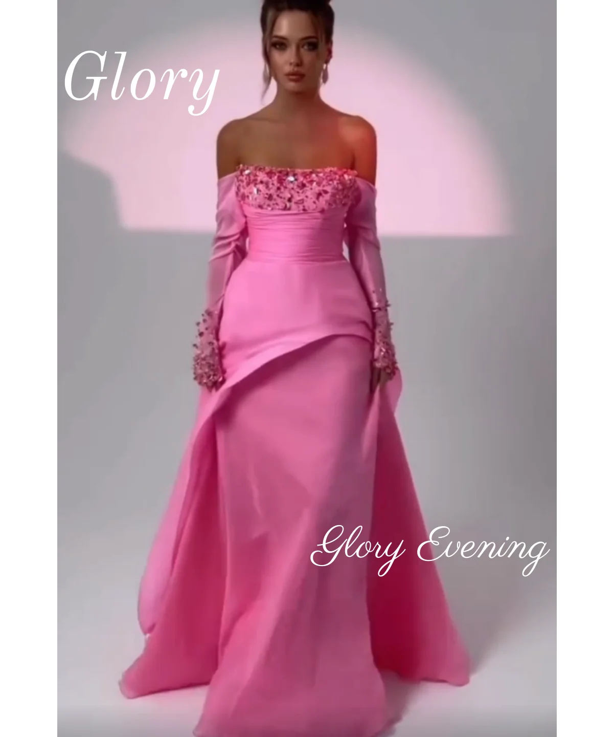 

Розовое шифоновое платье подружки невесты, платья для выпускного вечера, вечерние платья по индивидуальному заказу, длиной до пола, вечерние женские платья без бретелек, Саудовская Аравия