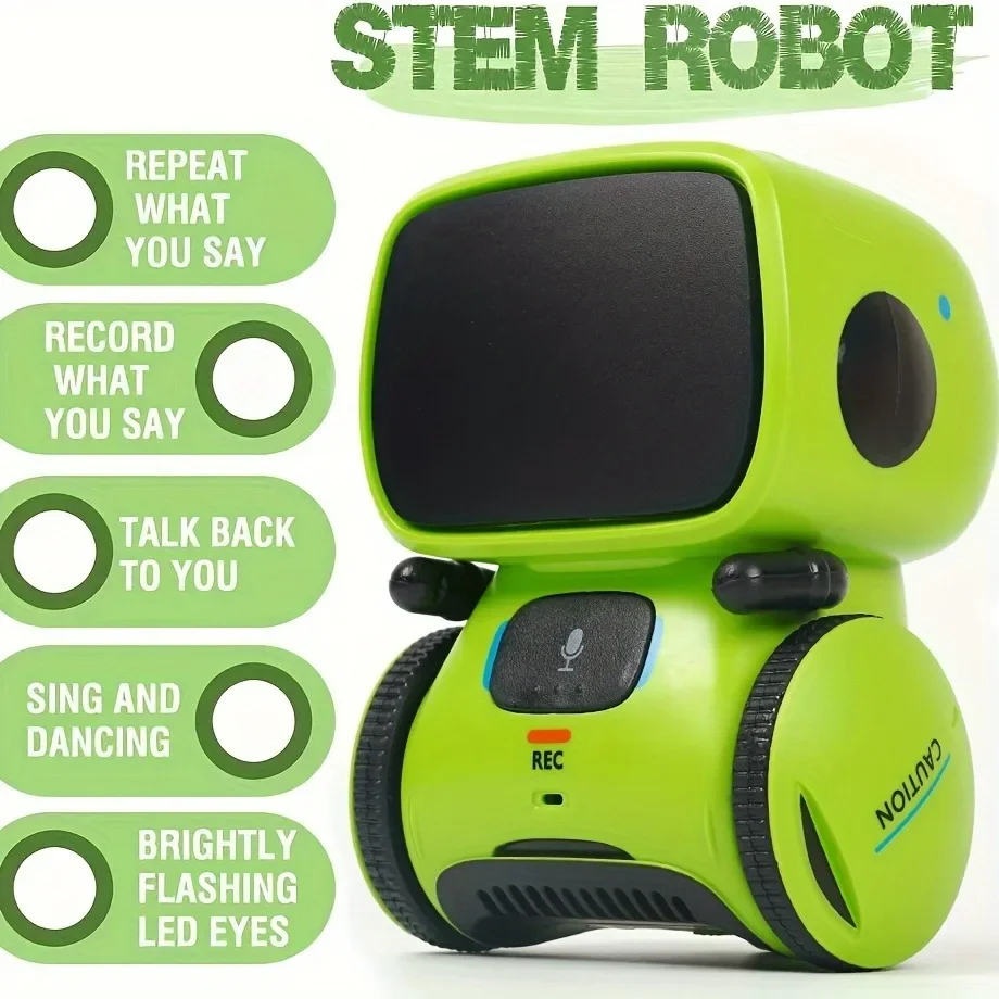Multiple Languages Smart Voice Interactive Robot Dialogue Touch Mini Robot Recording Voice Changing Children's Toy Christmas