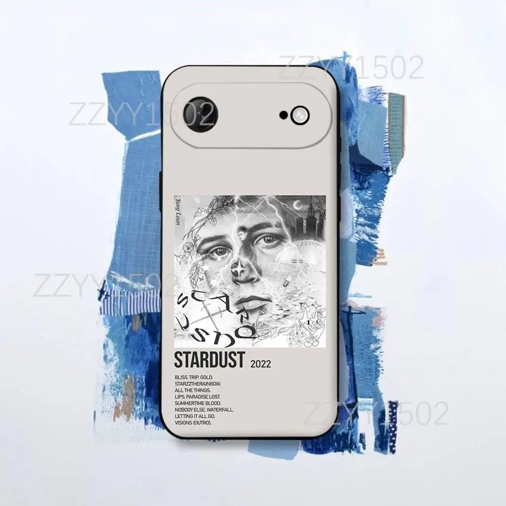 Funda de teléfono Rapper Yung Lean Ghosts para iPhone 17,16,15,14,13,12,Pro,Max,Plus,E,SE4,Air,Mini Funda negra