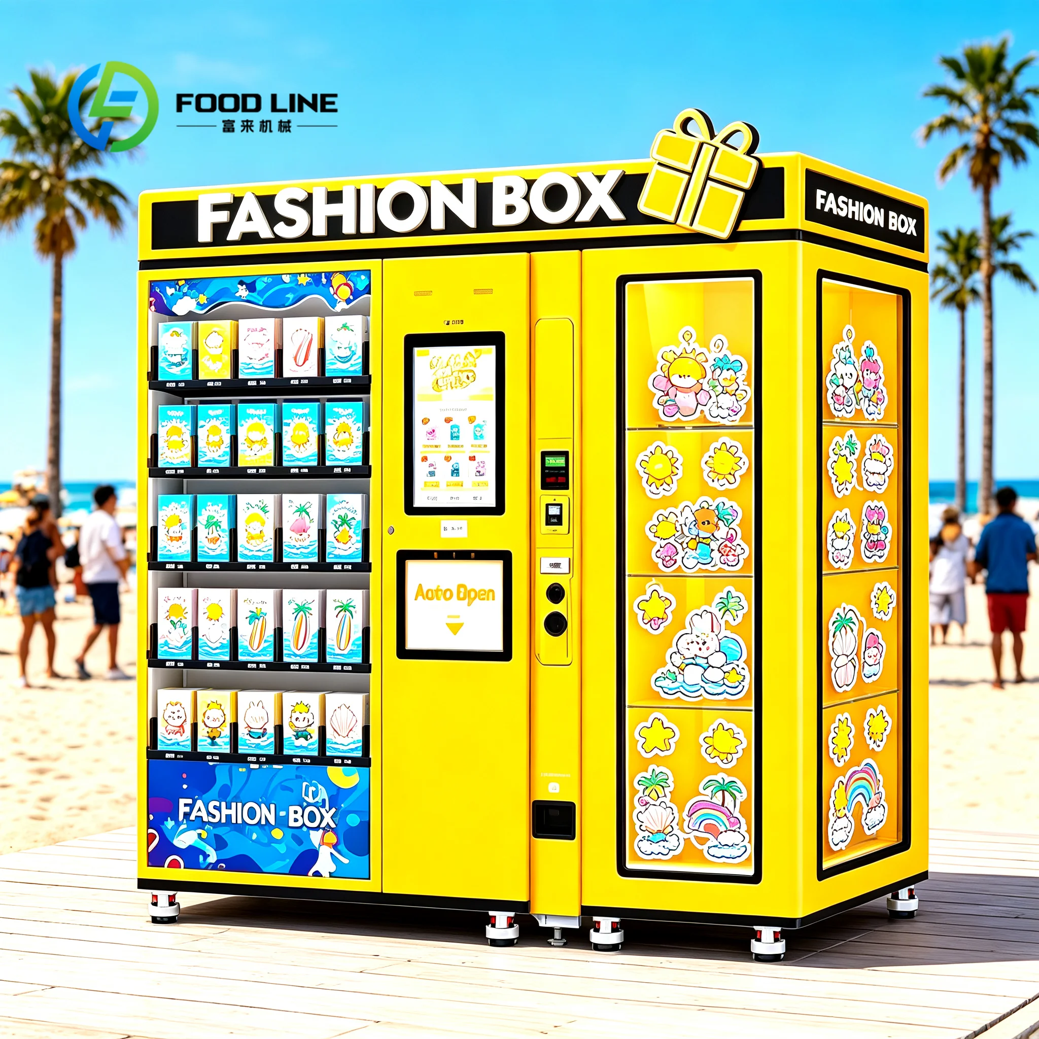 Toy Blind Mystery Box Vending Machine 24 Hour Self‑service Combo Vending Machine Touch Screen Display Window Customized