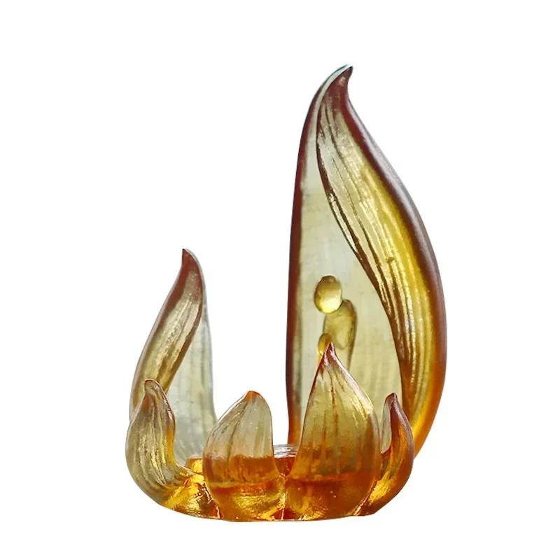 Glazed pink incense burner lotus incense insert white azure insert room zen ornament practical