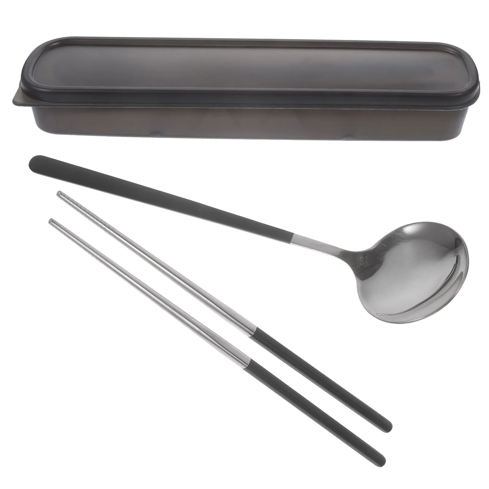 

1Set Stainless Steel Spoon Chopstick Portable Dinnerware Flatware Kit Travel Tableware Dinnerware Set Serving Spoon