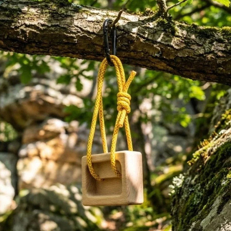 Wooden Climbing Hangboard Dual Pocket Grip Blocks Climbing Training Finger Strength Grip Power Conditioning for Rock Climbers