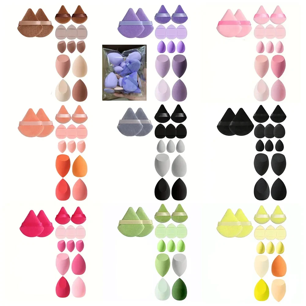 Makeup Blender Sponge Set-14pcs Soft Beauty Foundation Blending Eggs- for All Kinds of Cosmetics, Liquid Foundation-colored Gift