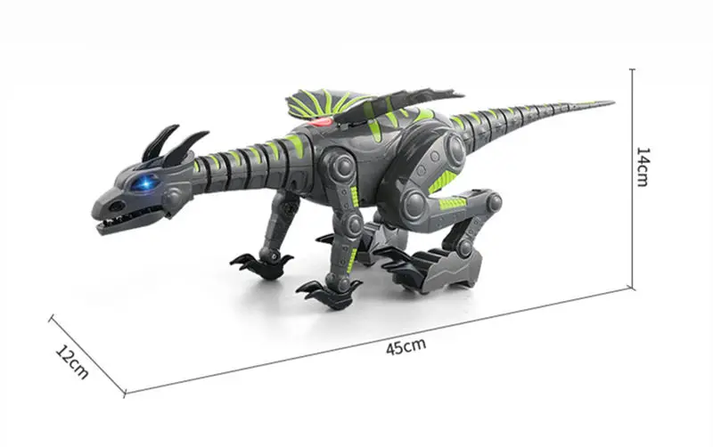 재미있는 쥬라기 전기 공룡 모형 장난감 시뮬레이션 걷는 공룡 로봇 빛과 소리와 함께 흔들리는 음악 드래곤 장난감 어린이 선물