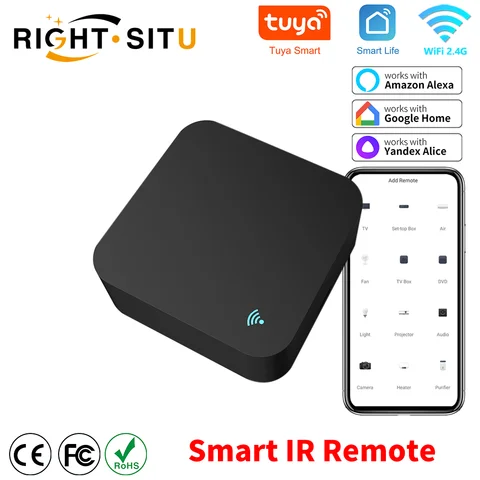 Tuya 스마트 IR 리모컨 스마트 라이프, 스마트 홈 자동화, TV DVD AUD AC 원격 교체, 알렉사 구글 홈으로 작동