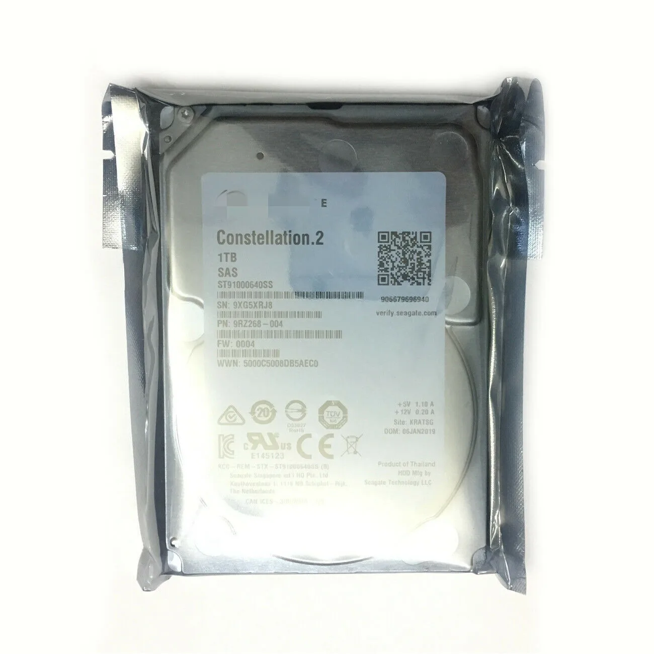 Imagem -01 - para St91000640ss 1tb 7.2k Sas 2.5 gb s 64mb Hdd Constellation.2 Disco Duro
