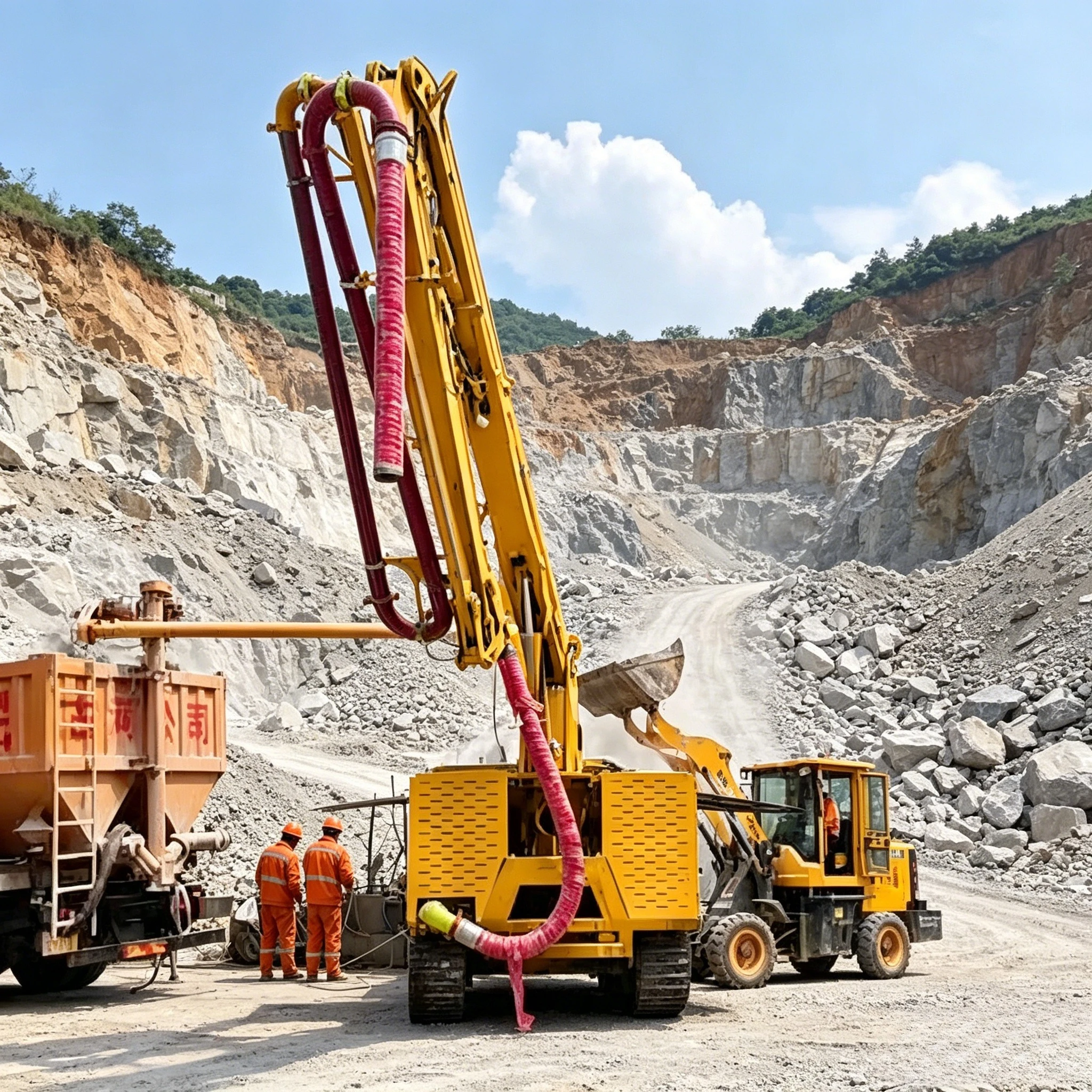Hot Sale Crawler Concrete Boom Small Concrete Boom Pump with Crawler Type Featuring Motor and Bearing Core Components Customized