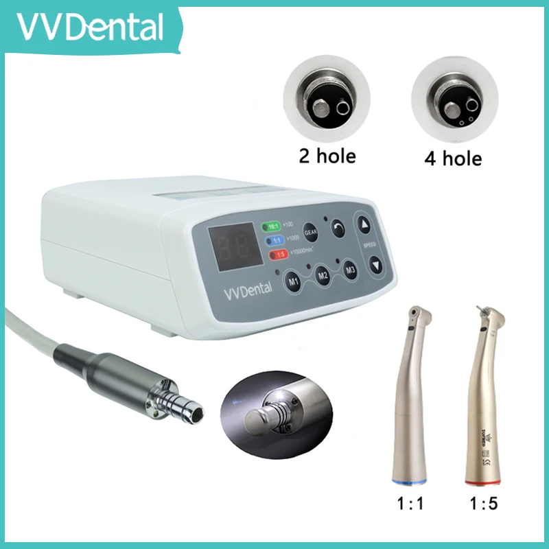 Dental Electric LED Micro Motor Internal Spray Brushless Electric Motor High Brush 1:1/1:5 Fiber Optic Contra Angle Handpieces