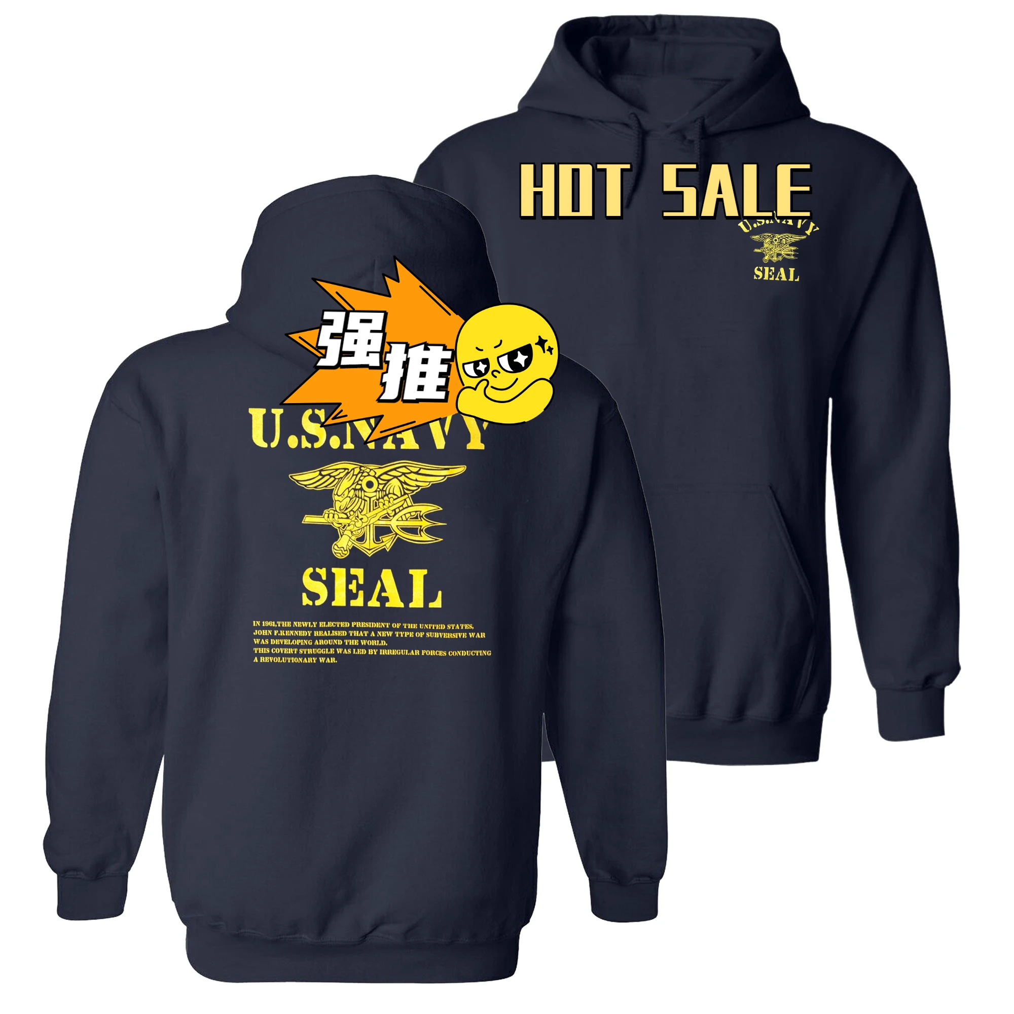 US Naval Seal Special Forces Pullover Hoodie New 100% Cotton Comfortable Casual Mens Sweatshirts Fashion Streetwear